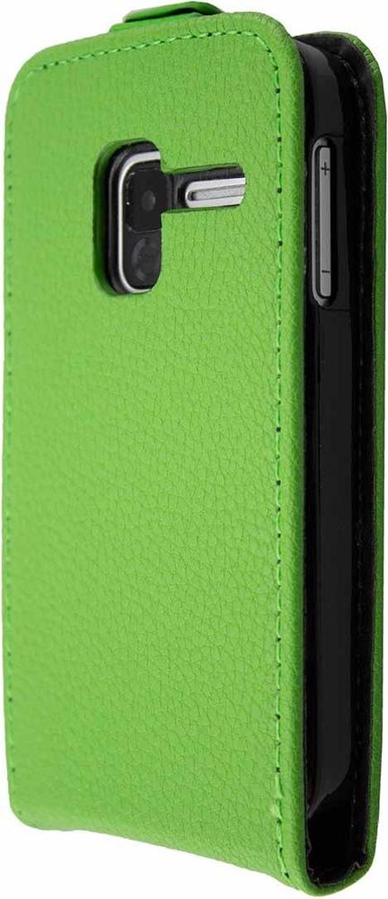 caseroxx Schutz Tasche Hülle Flip Cover kompatibel mit Alcatel 2008G, Smartphone Tasche Flip Cover in grün