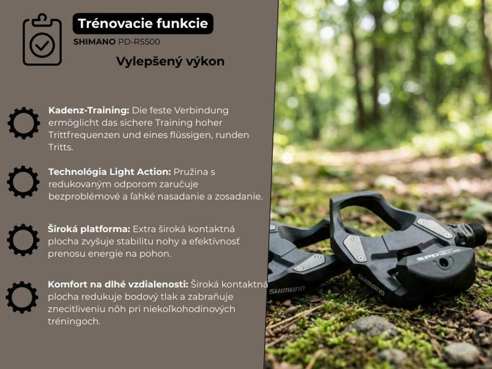 Pedále Shimano PD-RS500 SPD SL čierne EPDRS500