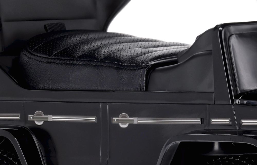 Close-up van het en zitje van de loopauto
