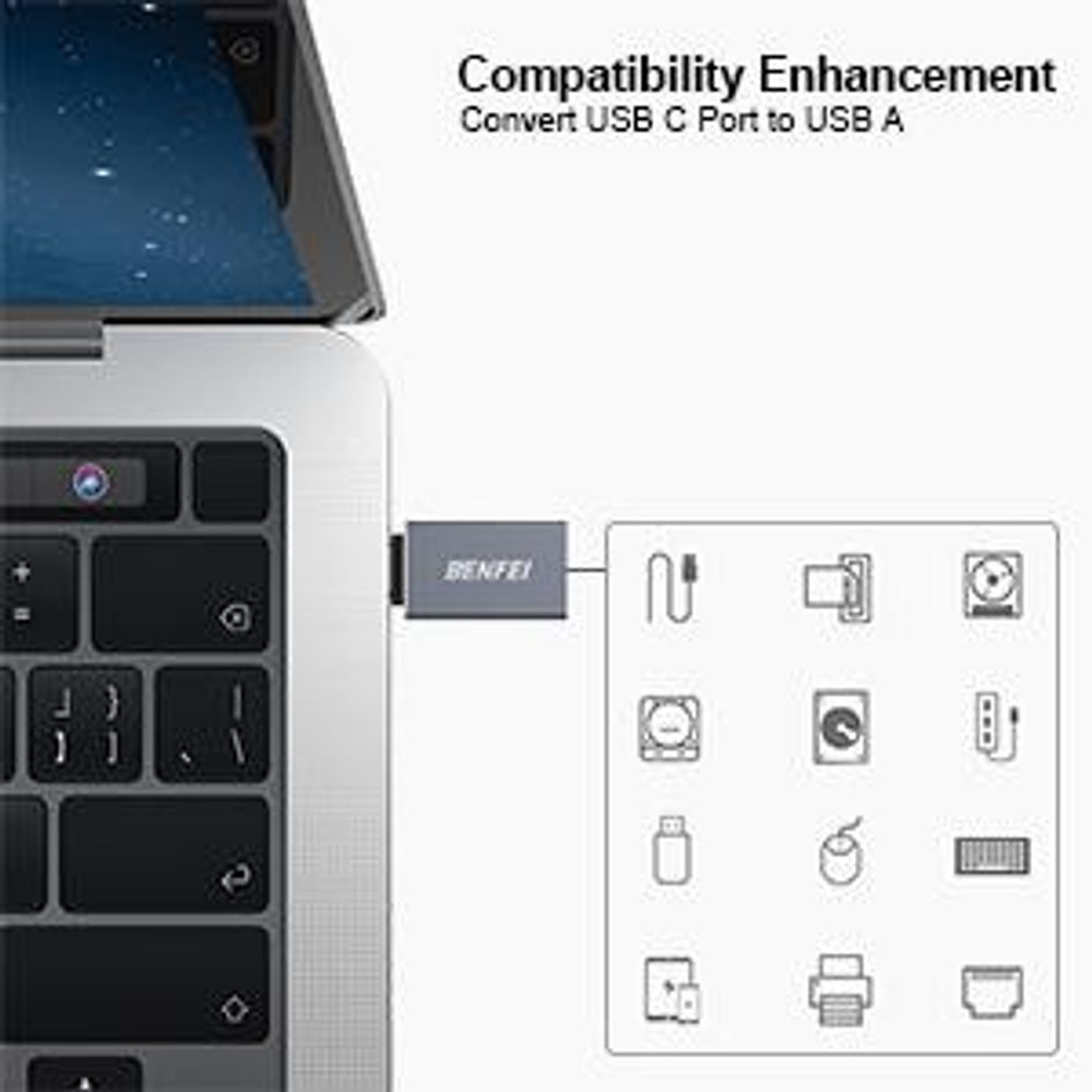 BENFEI Kabeladapter USB C auf USB 3.0 Adapter 3er Pack