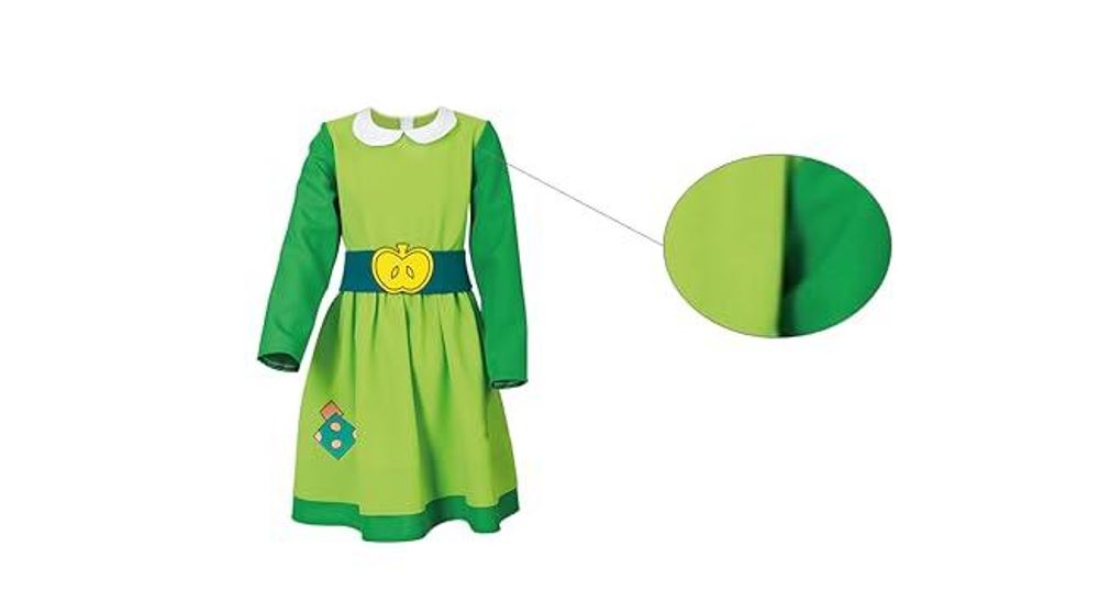 Kostüm Set Petronella Apfelmus Kleid und Hut, inkl. Gürtel Hexe Fantasy (128)
