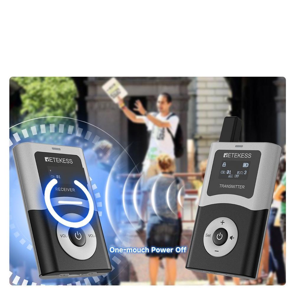 Sprievodcovský systém Retekess T130U (T130 4rd), slúchadlá pre sprievodcov, audio sprievodca, digitálny prenos zvuku vo vysokom rozlíšení