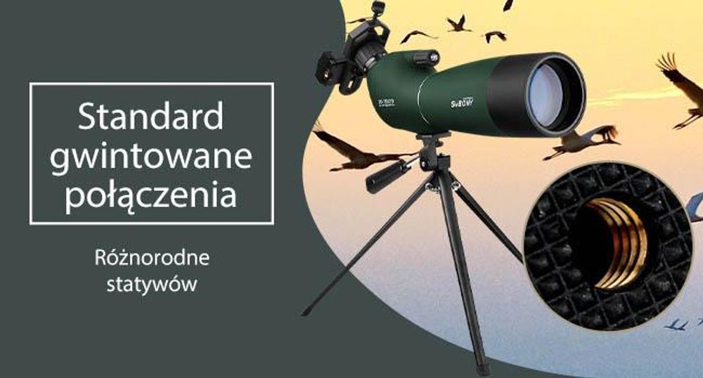 Svbony SV28 Lunety obserwacyjne, 25-75x70 Okular kątowy Wodoodporny monokular pryzmatyczny BAK4 ze statywem Adapter