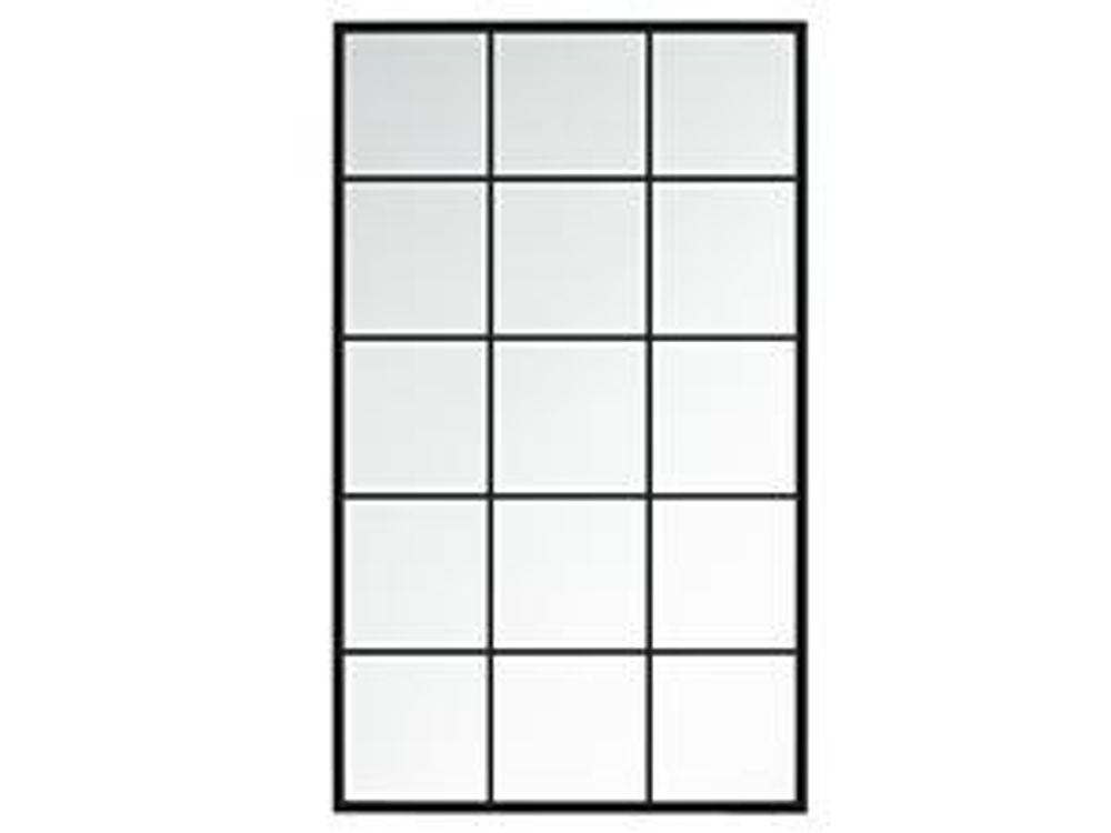 vidaXL Wandspiegel Schwarz 100x60 cm Metall