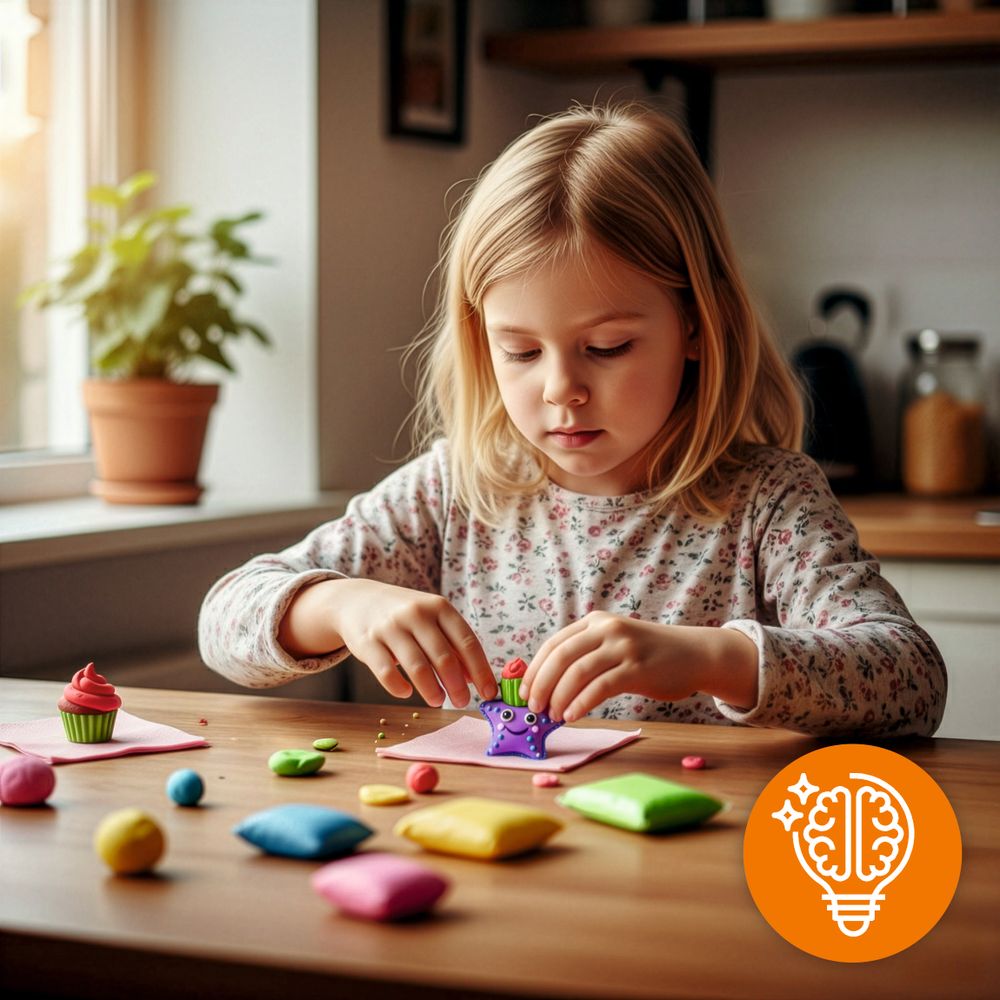 Magic Clay 36er Set, Magische Knete lufttrocknend & ultraleicht, Modelliermasse für Kinder inkl. 3 Spatel, Kreatives Spielzeug MINT, EVI KIDS MagicCla