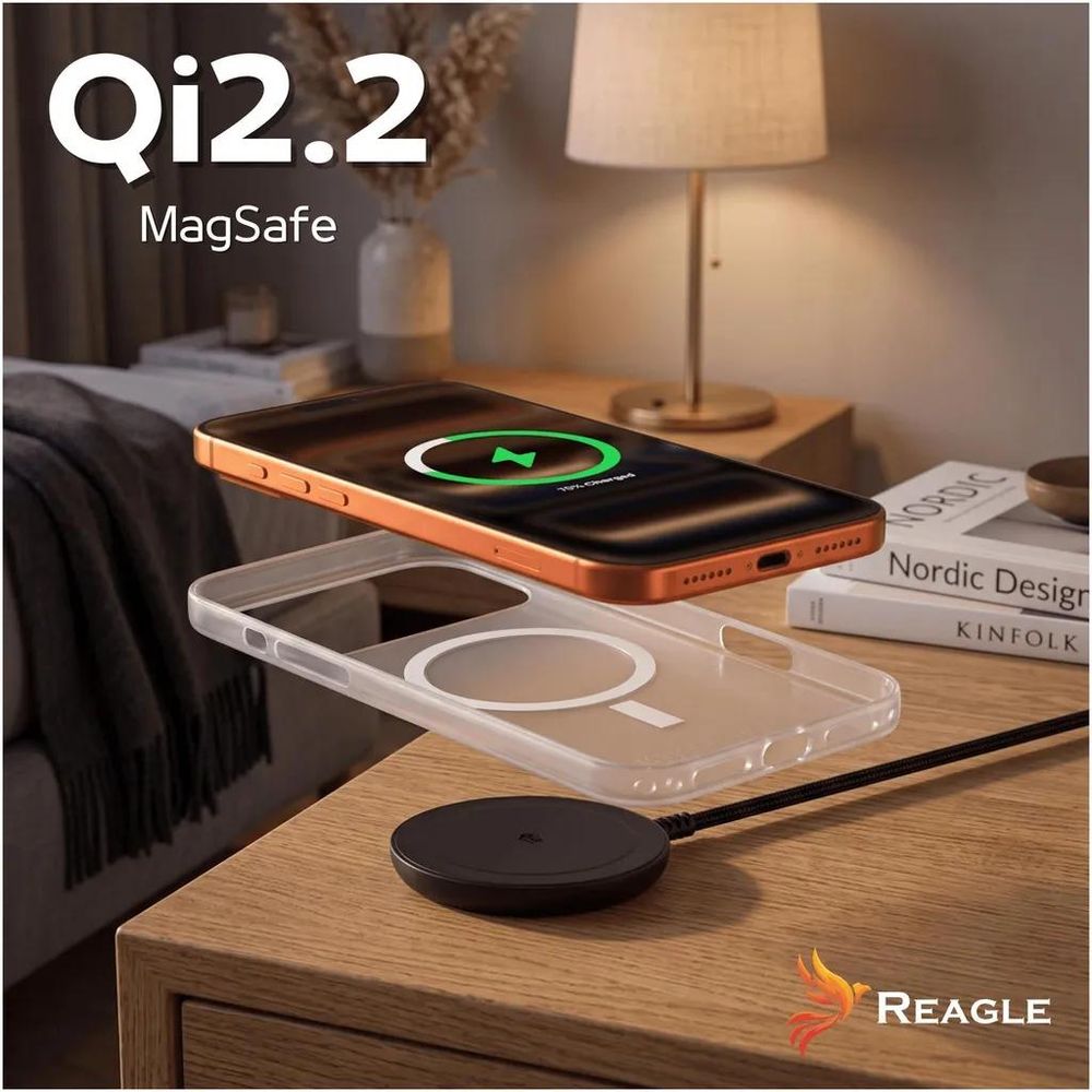 Reagle RCHARQ3B – kompatibel mit Qi-, Qi2.2- und MagSafe-Geräten