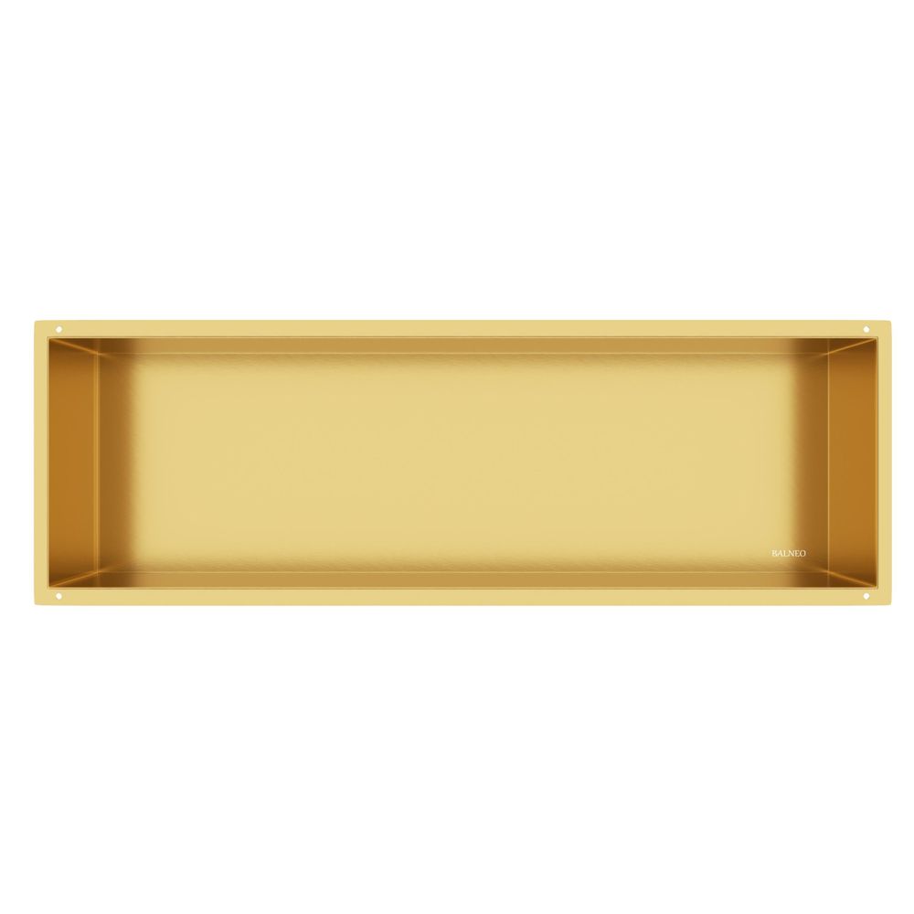 Dusch Nischenregal aus Edelstahl AISI 304 in gold - moderne Einbau Wandnische für Badezimmer