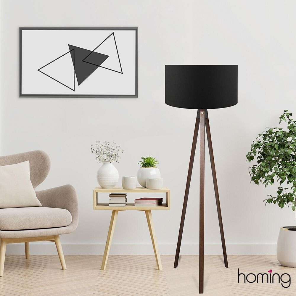 Opviq, AYD - 2222, Stehlampen, Schwarz, MDF, 38 x 38 x 140 cm