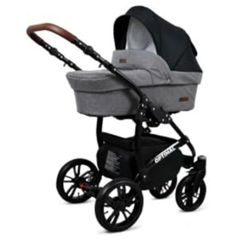 BabyLux® Optimal | 3in1 Kinderwagen Set | Pansies And Roses | Kombikinderwagen | Kinderwagenset