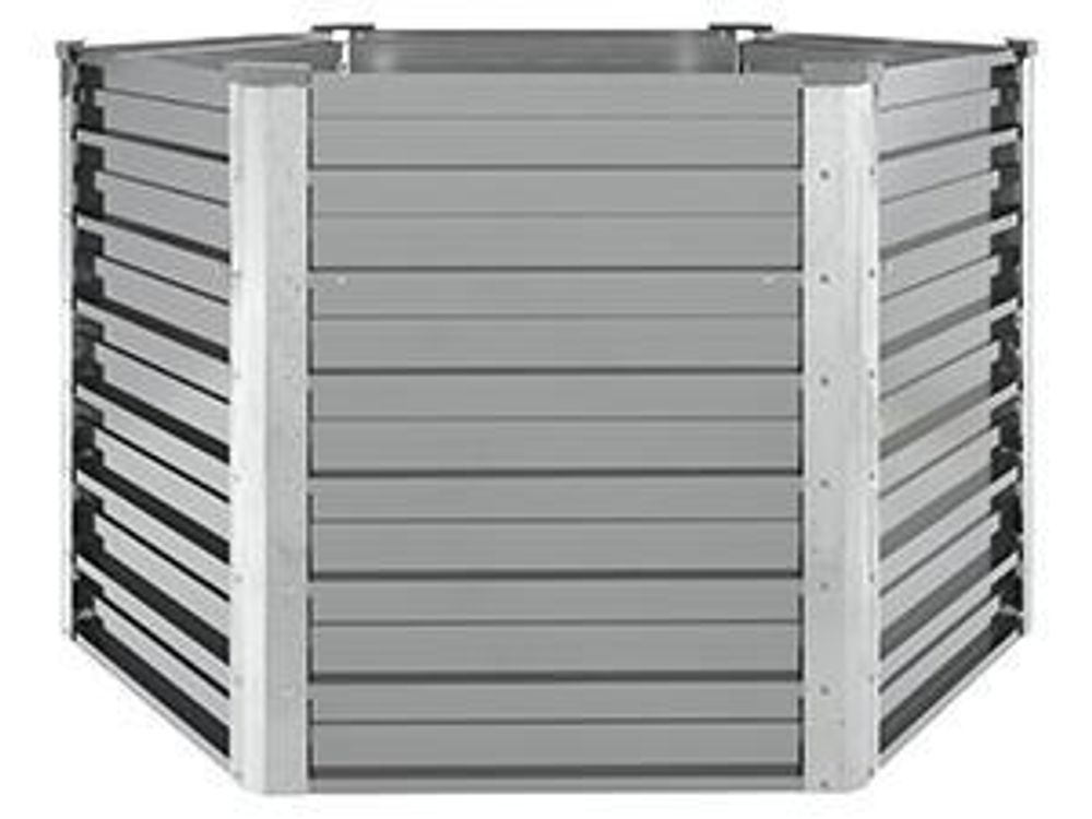 vidaXL Garten-Hochbeet Verzinkter Stahl 129x129x77 cm Grau