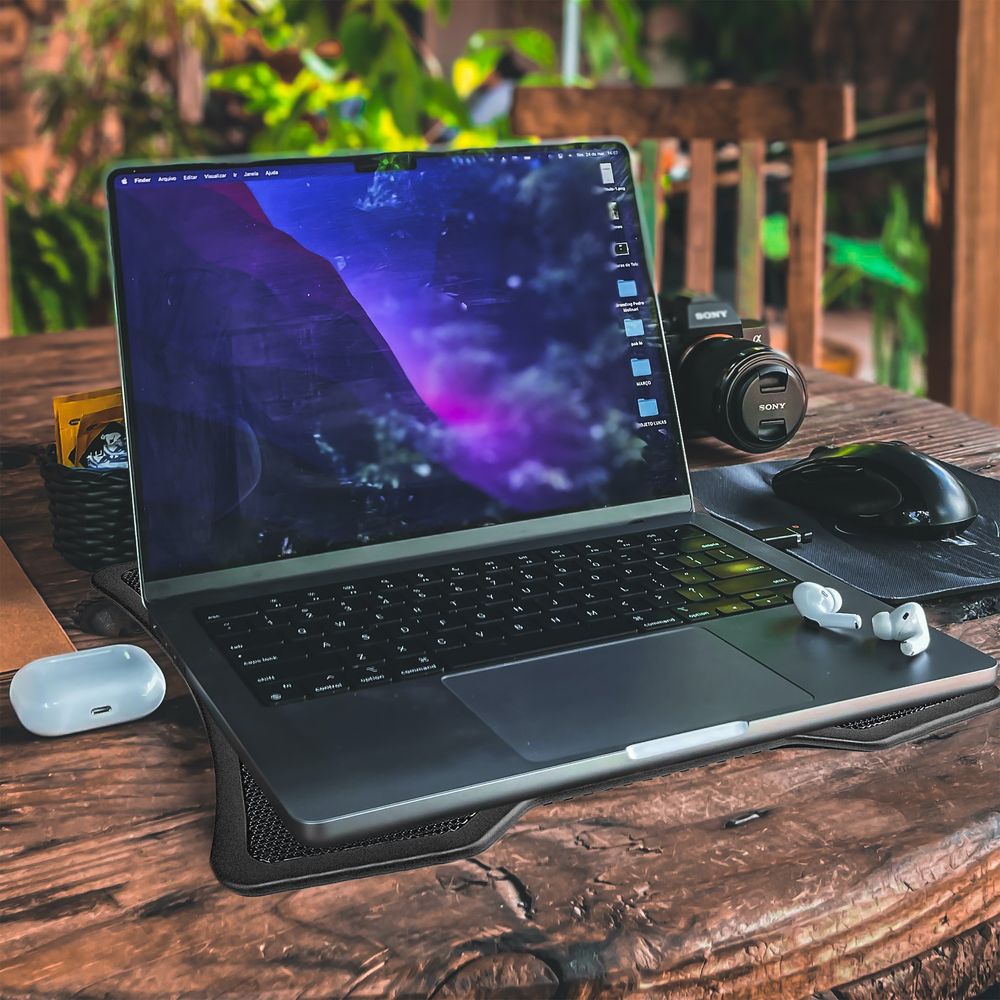 Notebook Laptop Kühler Ständer Kühlpads für Schreibtisch und Schoß 1 Lüfter Kühlmatte Stromversorgung über USB Ständer Gaming Laptop 35x25cm Retoo