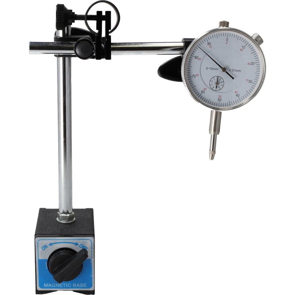 LUXTOM | Magnetstativ, 10/0,01 mm, Messuhr im SET Messbereich, Messstativ