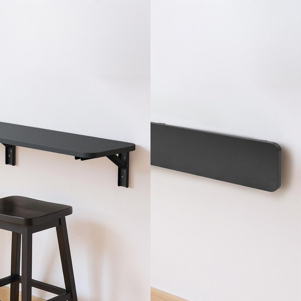 Maclean Klappbares Regal/Aufsatz schwarz 100x20 cm max. 50 kg MC-129 B