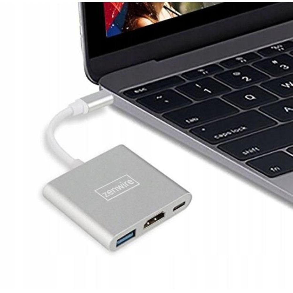 Adapter - 3-in-1 USB-C 3.1 Hub - HDMI 4K - MHL - Power Delivery 100 W - für Apple MacBook