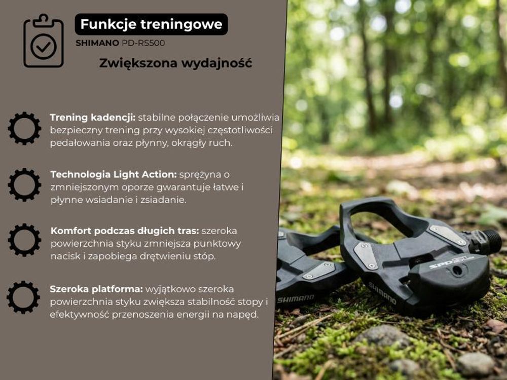 Pedały Shimano PD-RS500 SPD SL czarne EPDRS500