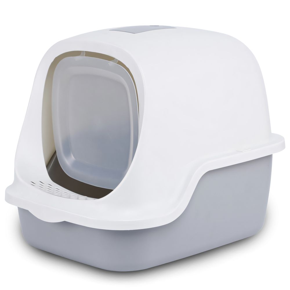 Katzentoilette geschlossen XXL Katzenklo mit Deckel & Klappe, Aktivkohlefilter, hoher Rand, Haubentoilette für große Katzen, 51x36x37 cm – Retoo