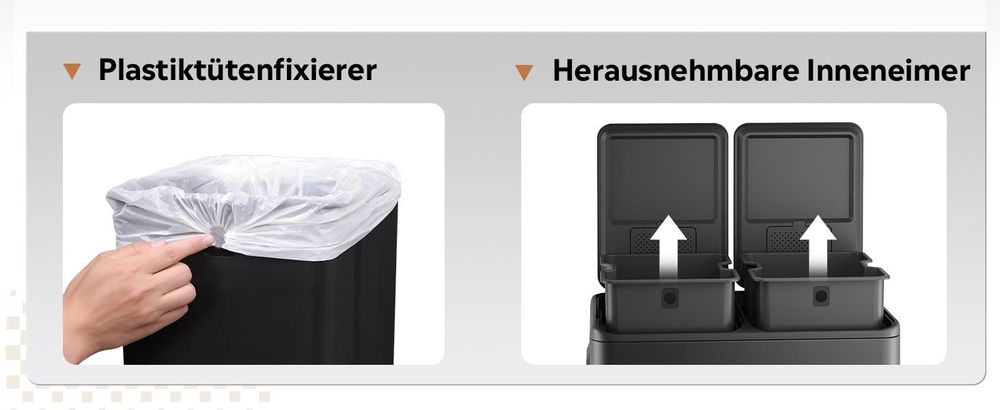 Beutelfixierer & herausnehmbare Inneneimer
