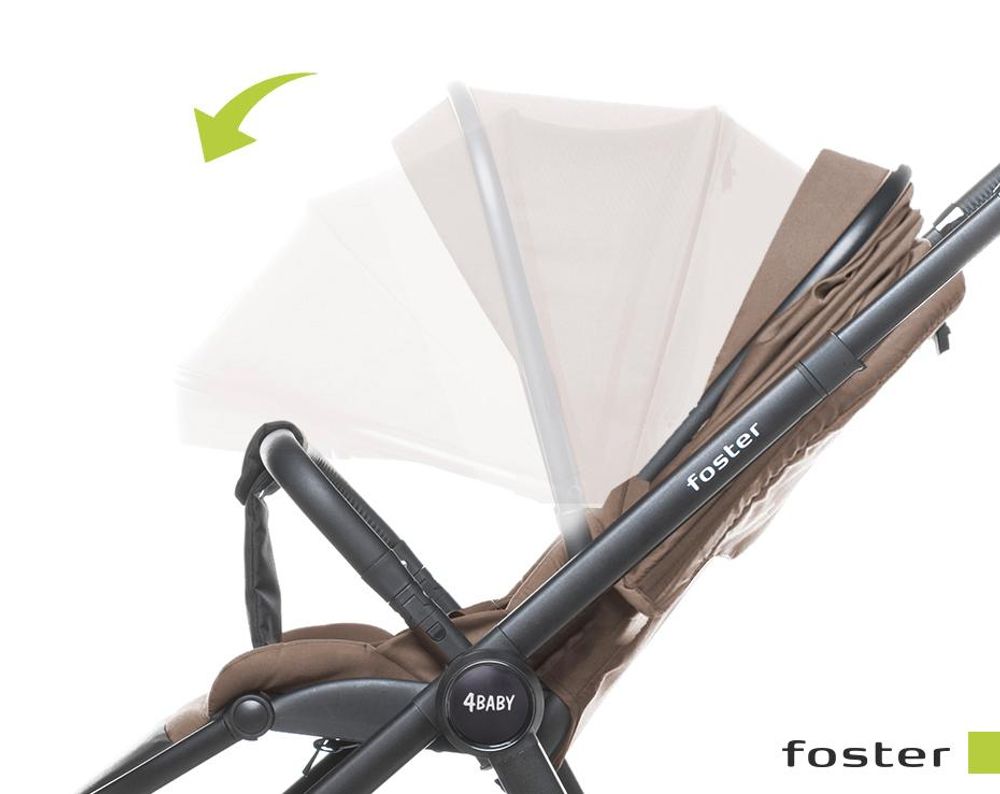 4Baby | Kinderwagen - Buggy Kinderwagen - Mokka - drehbarer Sitz - leichtem Alurahmen - Braun - leicht - mit Einhand-Faltung - bis 22 kg - Foster