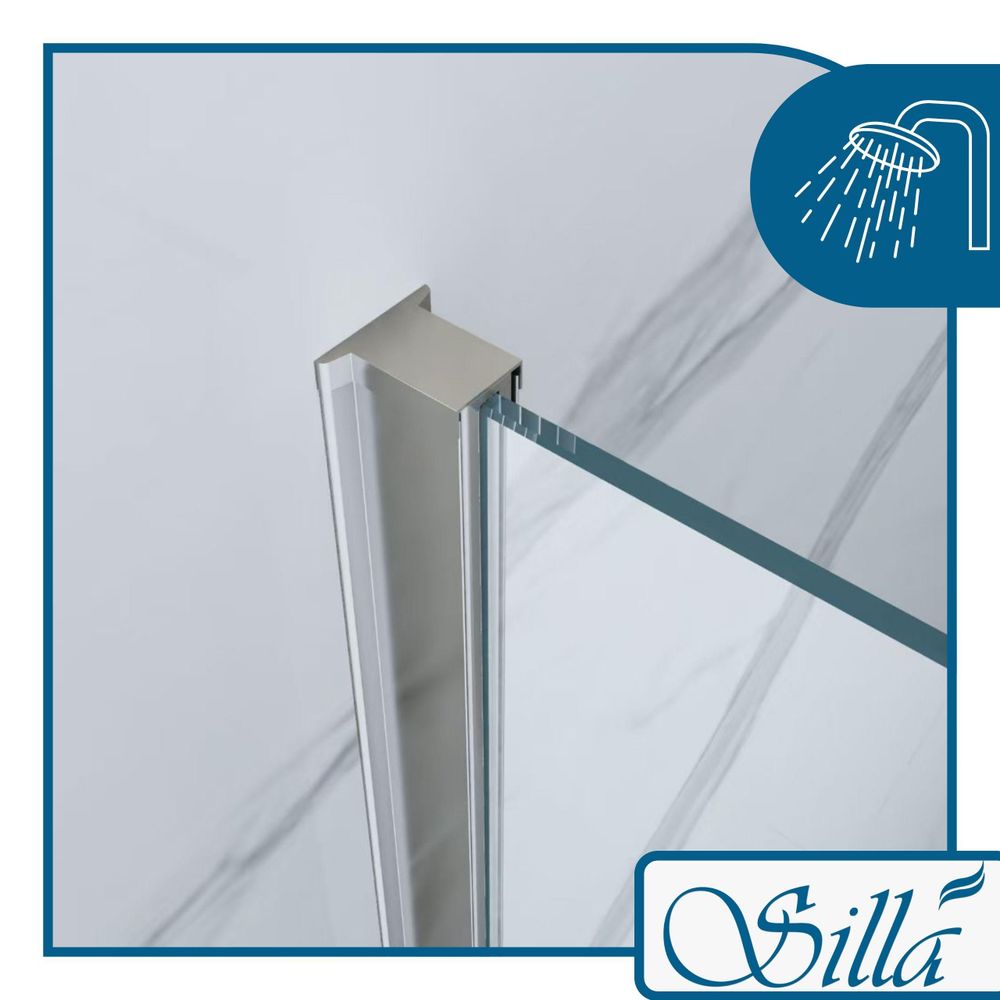Silla, duschwand badewanne 50x150, duschwand aus glas, badewannenaufsatz, faltwand