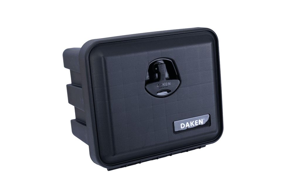 DAKEN Werkzeugkasten JUST 81101 Staukasten 400x350x300mm 21l für LKW Anhänger Staubox abschließbar Schwarz