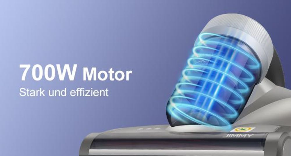 Jimmy JV35 Milbensauger für Matratzen mit UV-C Licht 700W Leistung, Matratzensauger mit Heißer Wind Funktion, Doppelter Zyklon