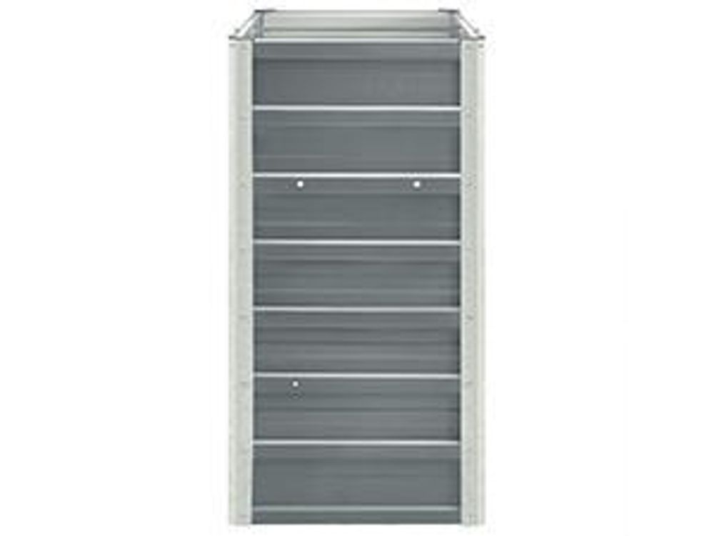 vidaXL Hochbeet Verzinkter Stahl 240x40x77 cm Grau