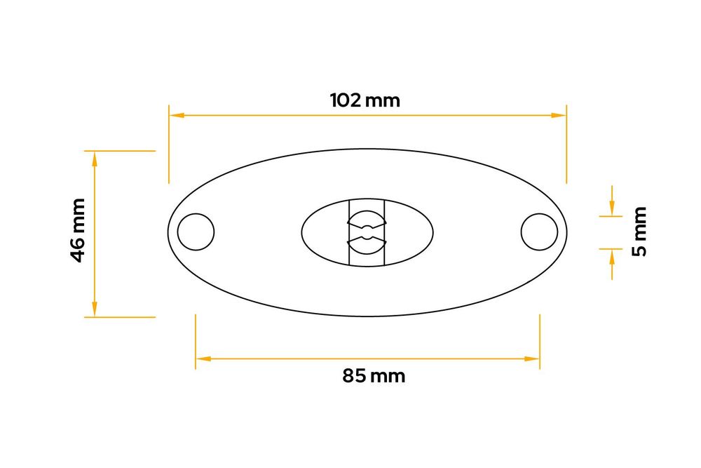 Seitenmarkierungsleuchte Aspöck Flatpoint II LED ohne Halter für Pkw-Anhänger