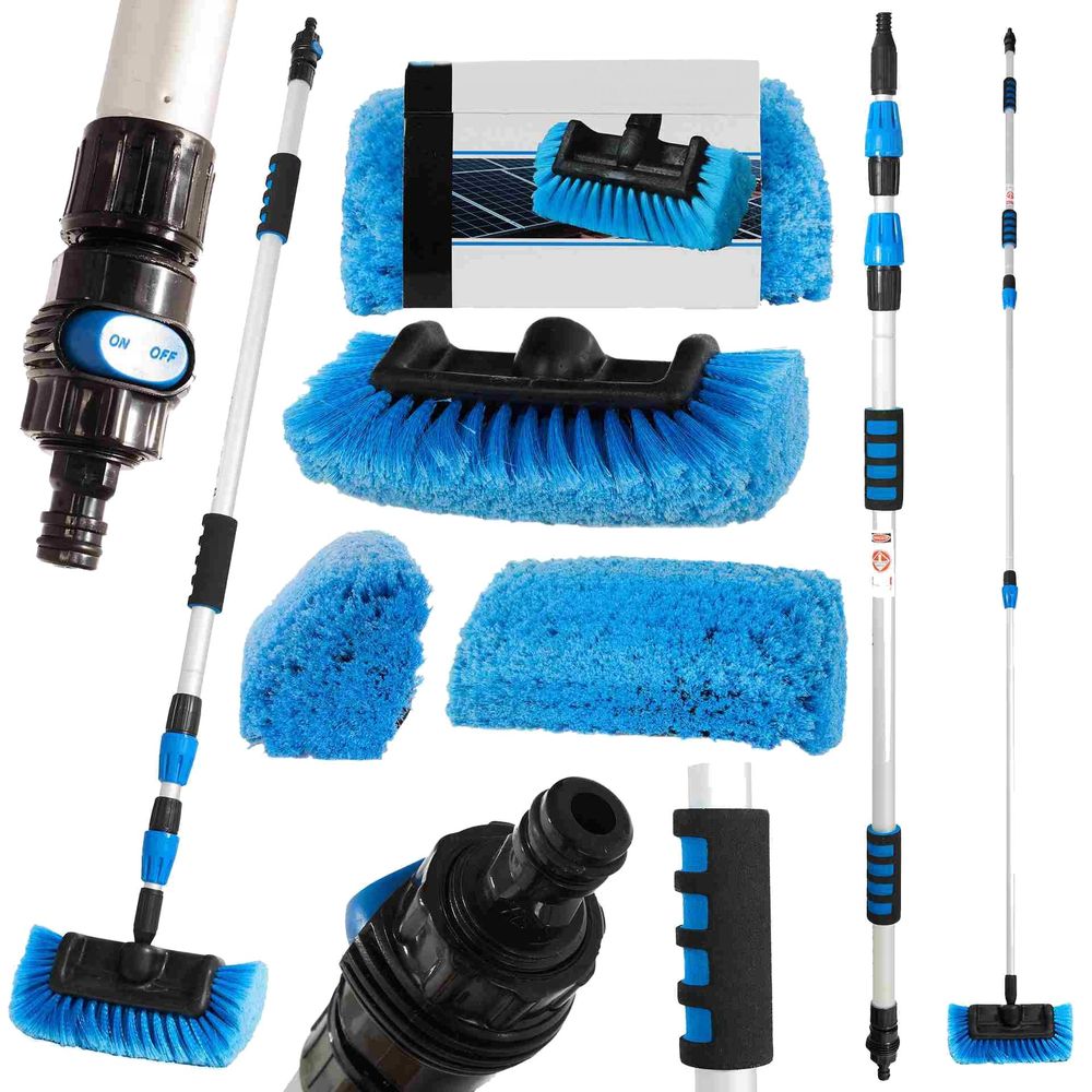 LUXTOM | Teleskop-Waschbürste, 103-170cm, 5 seiten, Blau, Aluminium, Auto Waschbürste