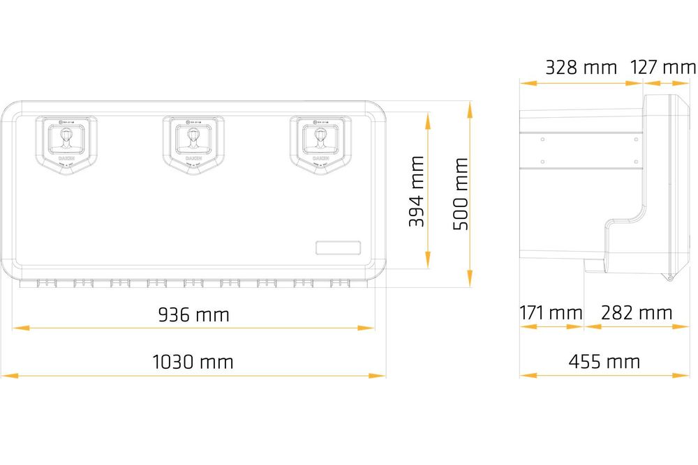 DAKEN 81008 WELVET box na nářadí 1030x500x455mm 147l
