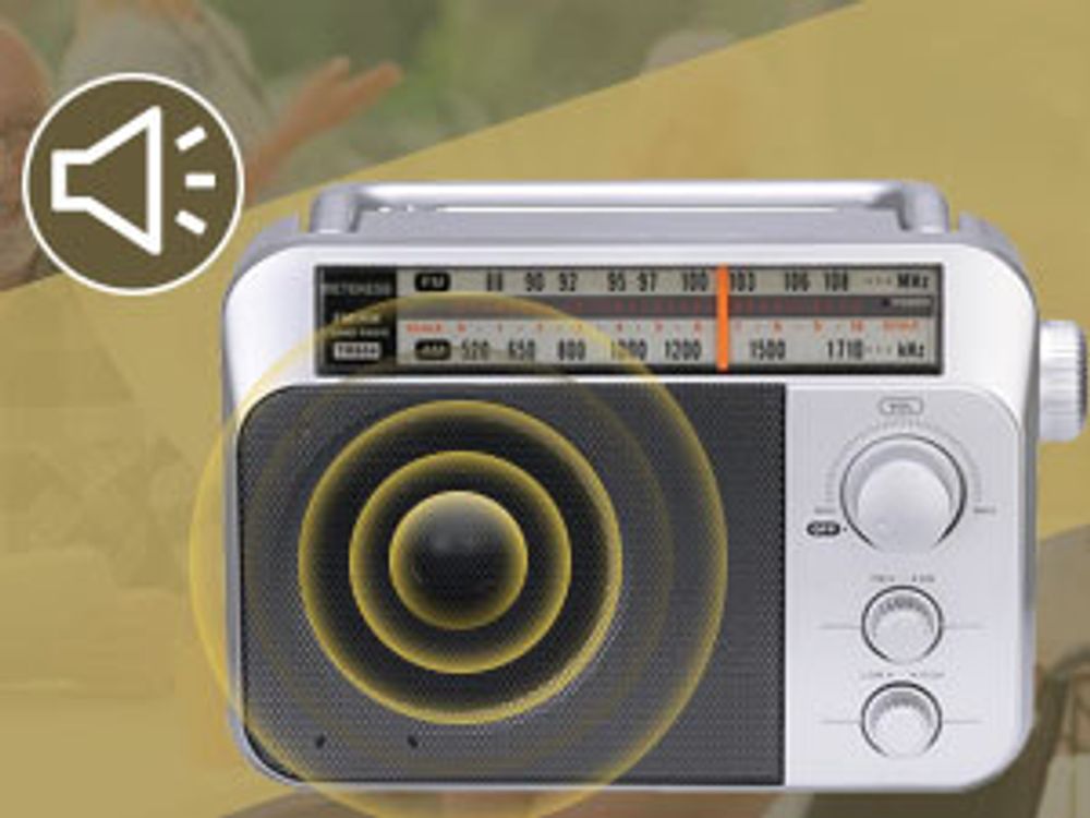 Retekess TR604 Tragbares Radio,AM FM Radio,Großer Knopf,Netzkabel oder Batteriebetrieb,Großer Lautsprecher Einstellbare Höhen Bässe Radio für Senioren