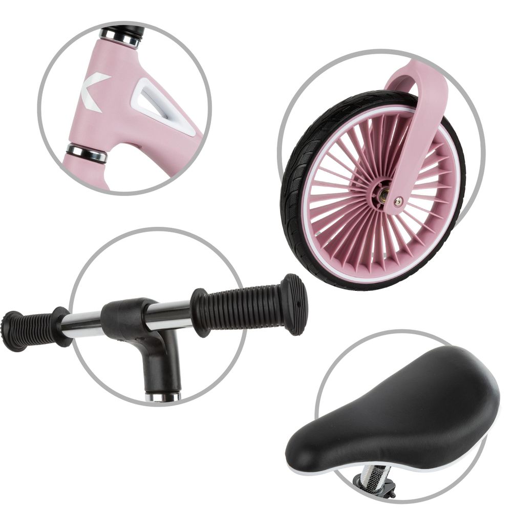 Kidwell Nix Nylon-Laufrad 11 Zoll – Ultraleichtes Kinderlaufrad 3 kg, PolyurethanRäder im Turbinen-Design & EN 71 bis 30 kg Rosa