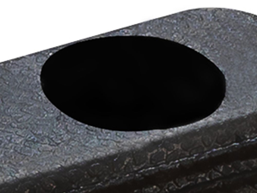 Wiltec Radstopper 47,5 x 12 x 8 cm, 2x Einparkhilfe aus Gummi, Parkplatzbegrenzung mit gelben Reflexionsstreifen & Schraubrillen, Parkplatzsperre für Garage