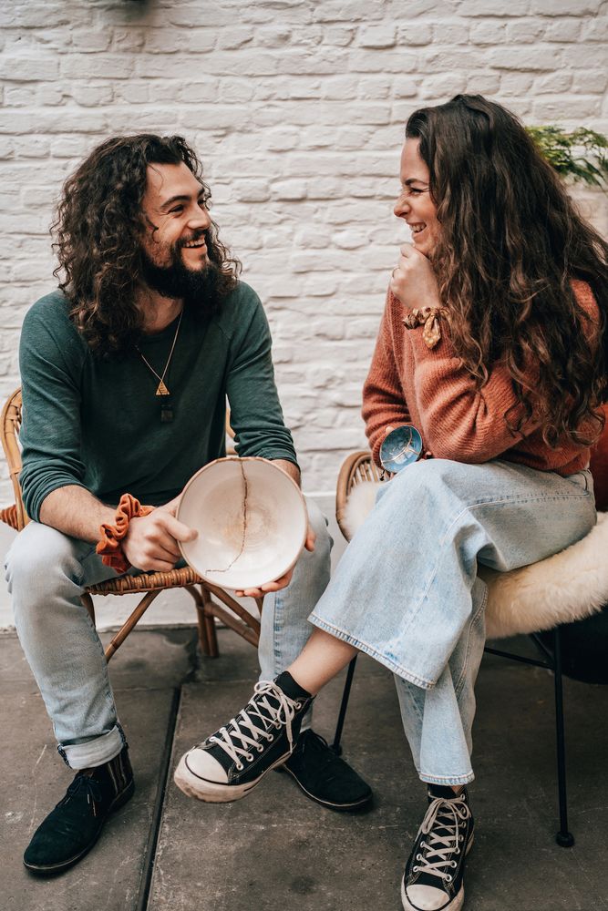 Founders of CHIYU Kintsugi, Sebastiaan and Chloé