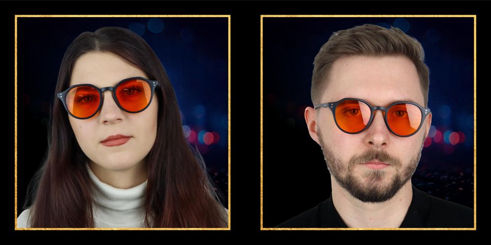 Computerbrille mit Blaulichtfilter Rund Oval Schwarz Arbeitsplatzbrille Anti-Blaulicht Brille 99%