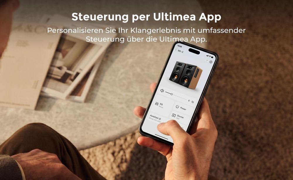 Ultimea Signature BS-30, Aktivlautsprecher 3-Wege Regallautsprecher, bookshelf, HDMI