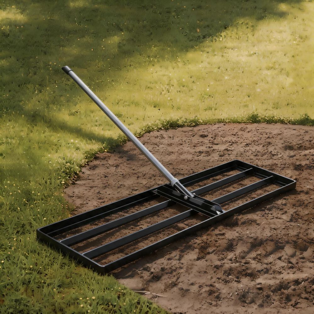 Delphi Tools - Rasenrakel - Hand-Nivellierrechen - Boden-Nivellierer - Gartenwerkzeug - Breite 90 cm
