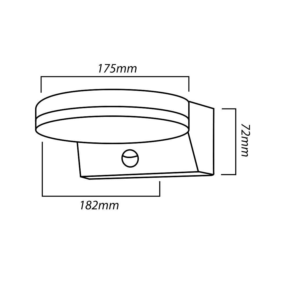 2x Maclean LED-Leuchte mit Bewegungsmelder PIR-Bewegungsmelder Farbe: Schwarz 15 W IP65 1560 lm Lichtfarbe: Neutralweiß (4000 K) MCE344 B