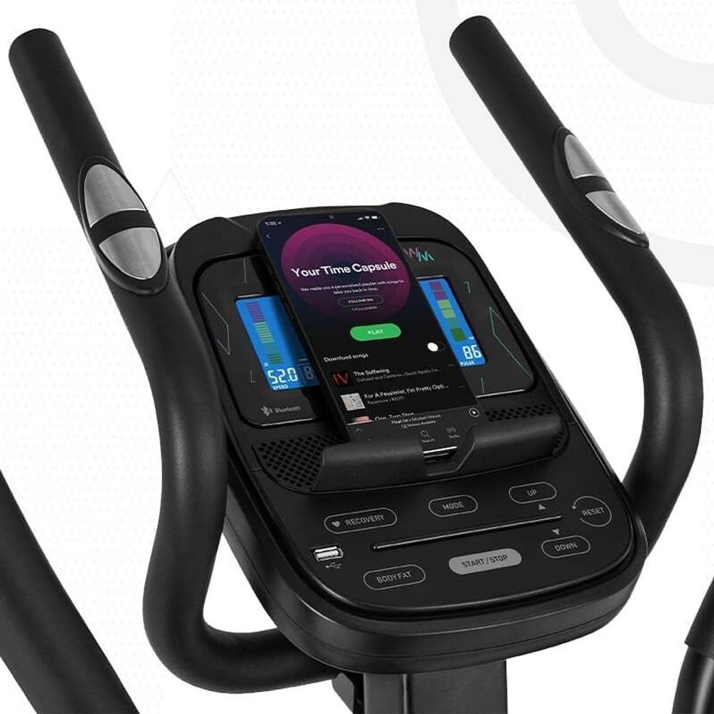Zipro Ergometer Crosstrainer Heat WM – Weißer Ellipsentrainer mit App Elektrischer Widerstand Bis 150kg Belastbar & Leise für Zuhause