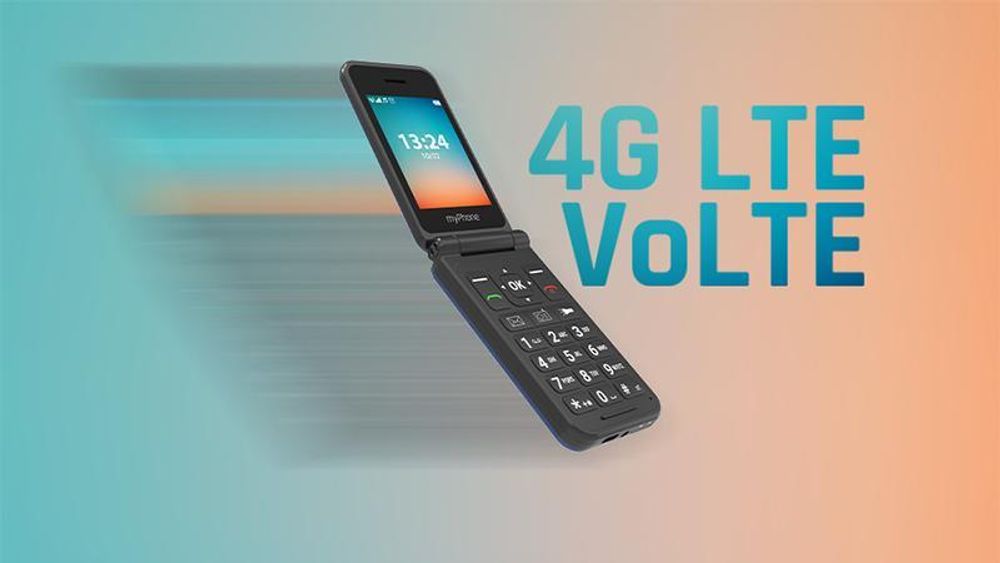 MYPHONE FLIP LTE-MOBILTELEFON FÜR SENIOREN MIT SOS-TASTE, VOLTE, 1000 mAh