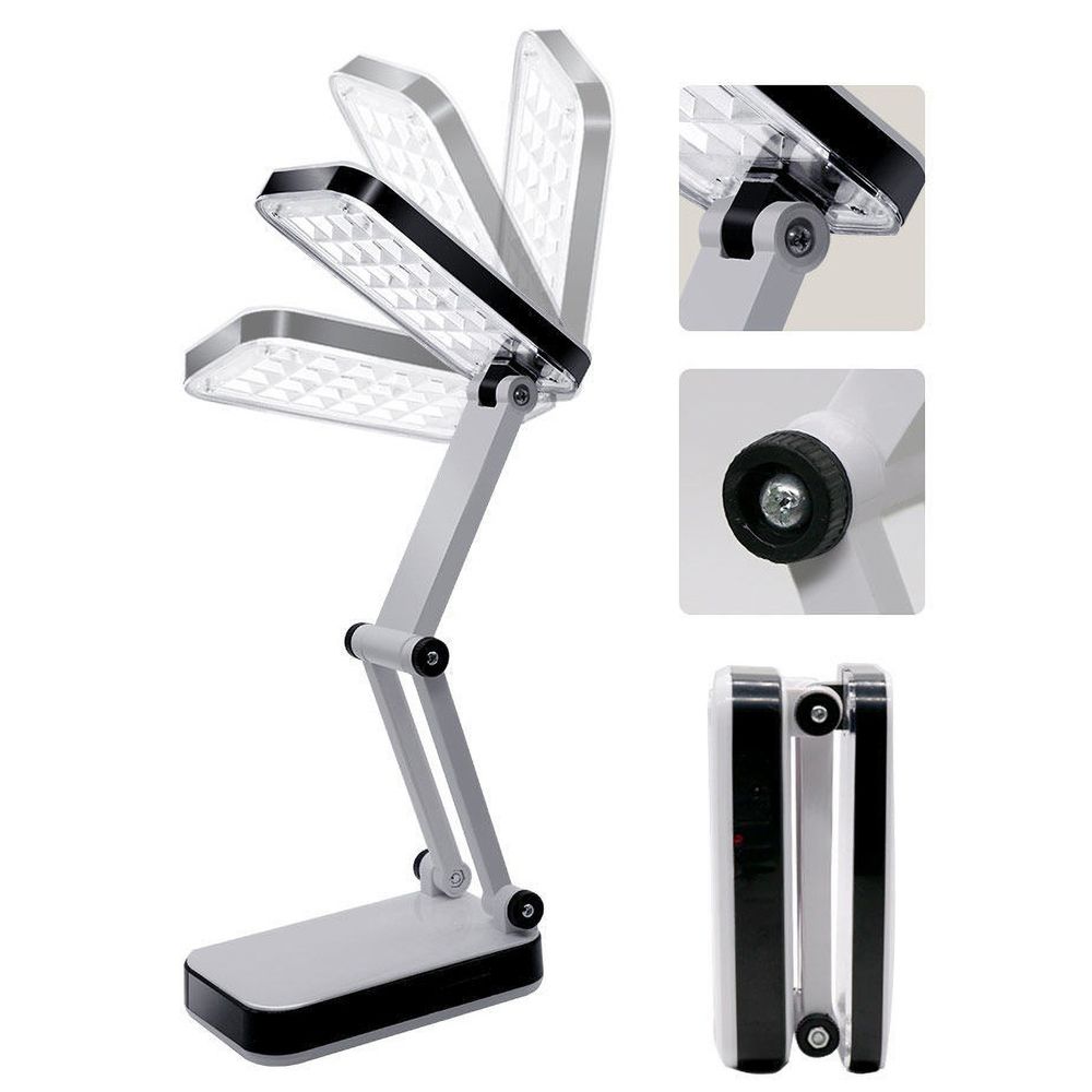 Schreibtischlampe LED Designer SMD Faltbare Tischlampe Schreibtischleuchte 5W Einstellbarer Lichtintensität Dimmbare Lampe Bürolampe Weiß Retoo