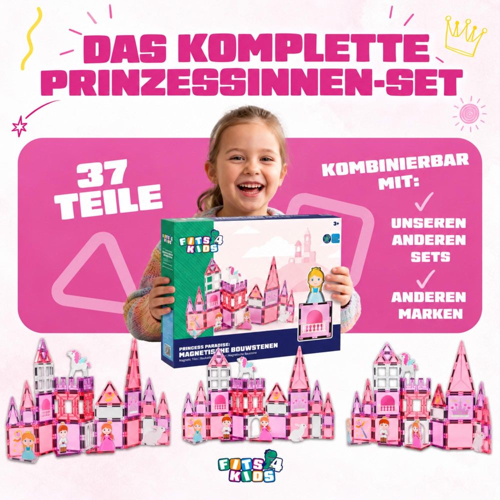 Inhalt des Fits4Kids Magnetbausteine-Sets