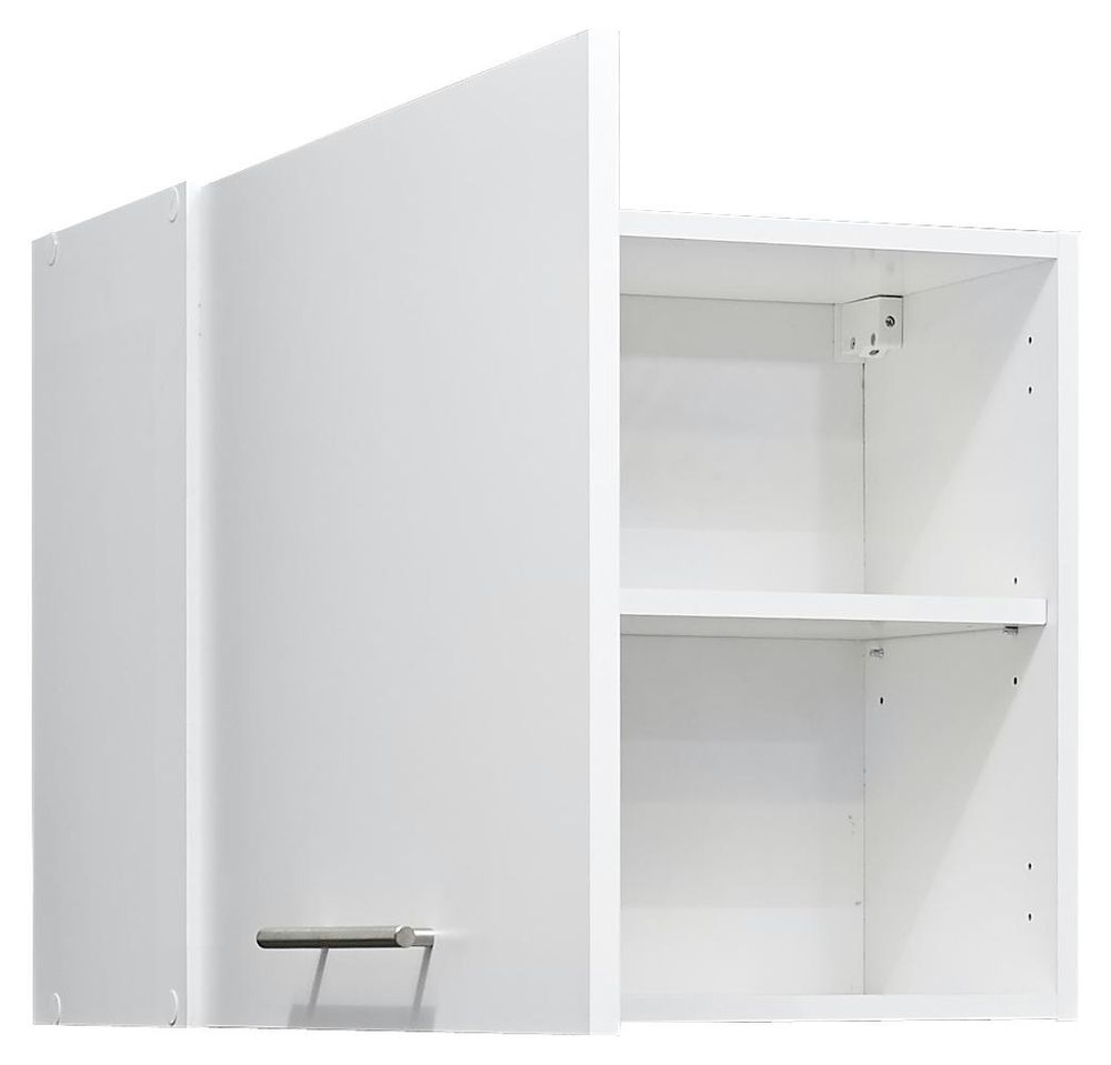 Hängeschrank EDDY – moderner Wandhängeschrank mit 2 Fächern und Relinggriff aus Edelstahl
