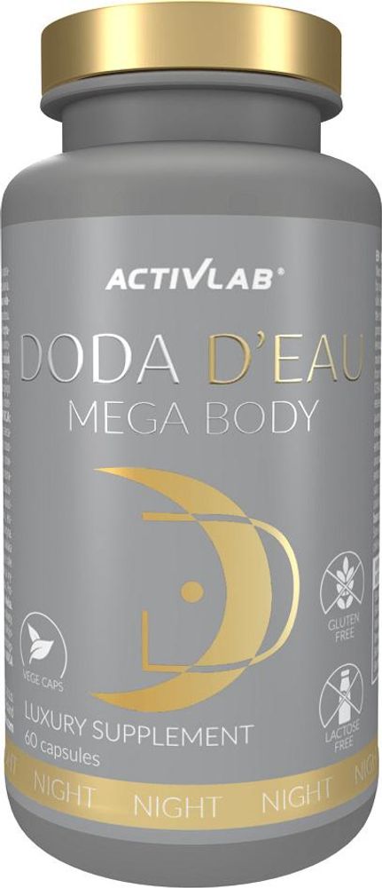 Activlab DODA D'EAU Mega Body 60 Kapseln, 100 mg Resveratrol, 5 mg Astaxanthin, Süßholz + Pflanzenextrakte, VEGE