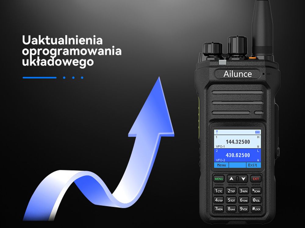 Radiotelefon Retevis Ailunce HA1UV, wodoodporne IP67, 2800 mAh, z funkcją repeatera, walkie talkie o dużym zasięgu do wędrówek na świeżym powietrzu