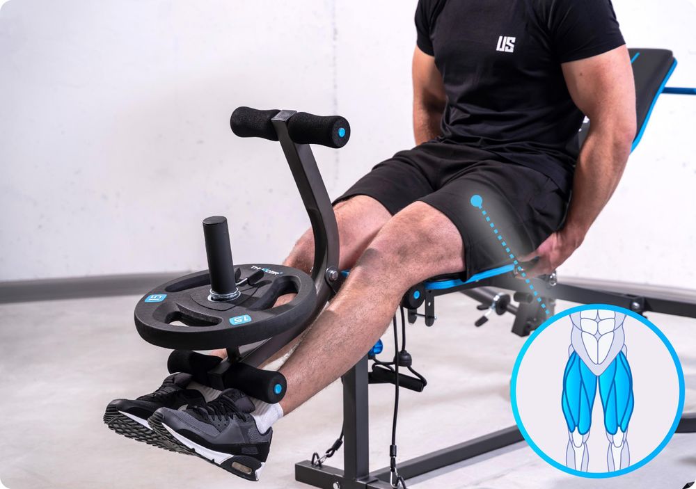Panca pesi THUNDER® VIGOR-B con rack per bilancieri, scrivania per curl e panca da allenamento regolabile a farfalla per distensioni su panca, 240 kg