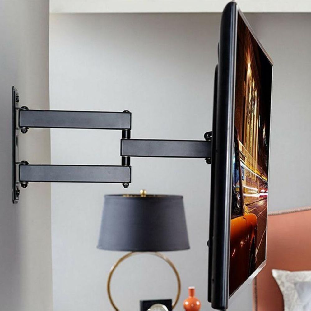 TV Wandhalterung, Max. 30kg, Neigbar & Schwenkbar für 26-55 Zoll, Universal VESA bis 400x400, für LED LCD Fernseher, Schwarz Retoo