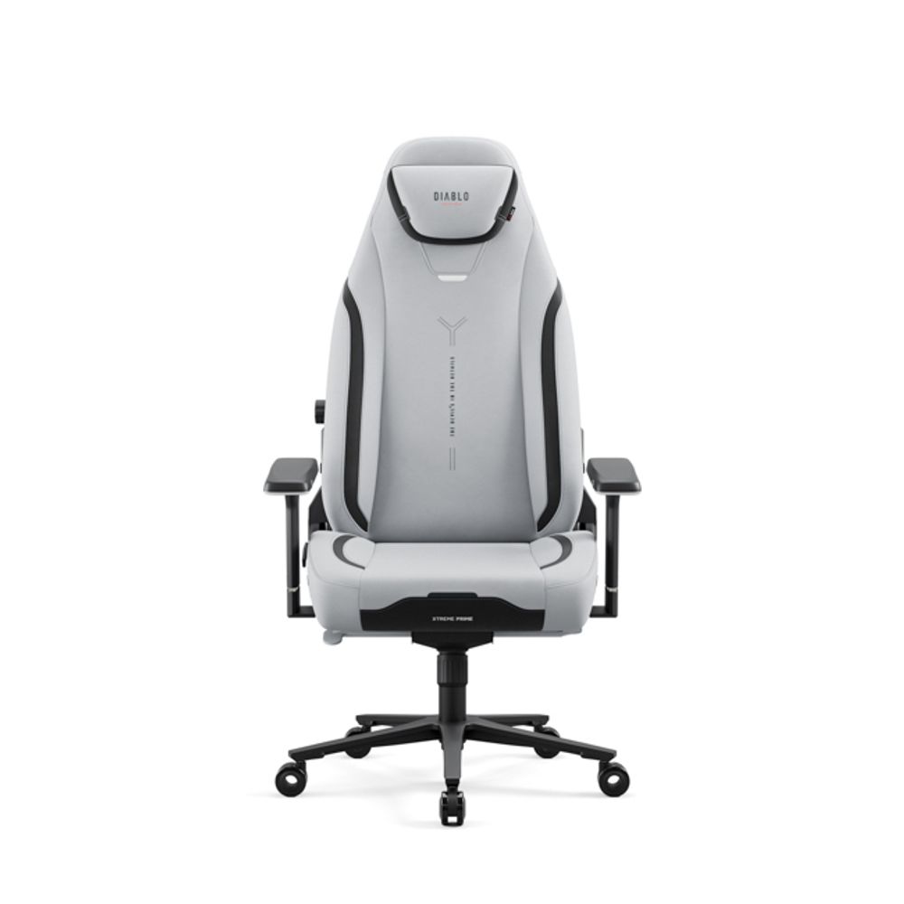 Diablo X.Eye Prime Gaming Stuhl mit Kühlfunktion Bürostuhl Schreibtischstuhl, Belastbar bis 140 kg, Größe Normal, Farbe Grau
