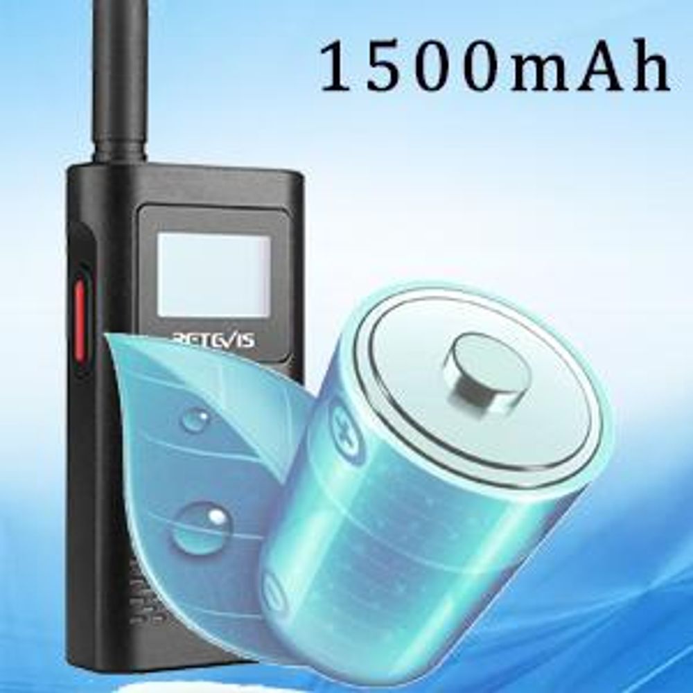 Radiotelefon Retevis RB628 PMR446, ładowalny radiotelefon dwukierunkowy z 16 kanałami 1500 mAh VOX ekran LCD, ręczny radiotelefon kempingowy (4 sztuki, czarny)