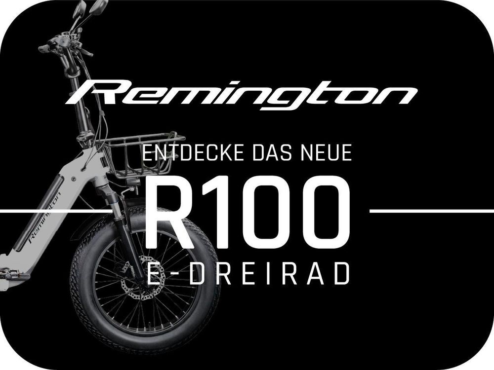 Remington R100 E Bike Dreirad 20 Zoll Elektrodreirad Pedelec City mit tiefem Einstieg klappbar weiß