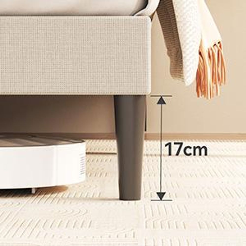 KUTAS Klassische Betten 140x200, Polsterbett Grau mit verstellbarem Kopfteil, Stauraum, Holzlatten, leises Bettgestell für Schlafzimmer